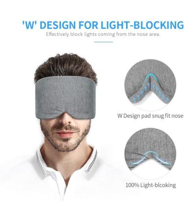 Freshme Mulberry Silk Cotton Sleep Mask | Fully Light Blocking Eye Cover for Side Sleepers | Adjustable Elastic | Comfortable Blinder for Travel, Nap, Yoga | Men & Women - Buy Online on SooperMarket.com