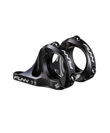 Funn RSX Mountain Bike Direct Mount Bike Stem with 31.8mm Bar Clamp, 2 Pieces Lightweight Split Design for Dual Crown Forks, Adjustable Extension 45-50mm Black 30