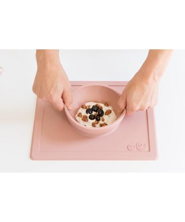 ezpz Happy Bowl (Blush) - Silicone Suction Bowl with Built-in Placemat for Toddlers - Dishwasher Safe Pink - Buy Online on SooperMarket.com