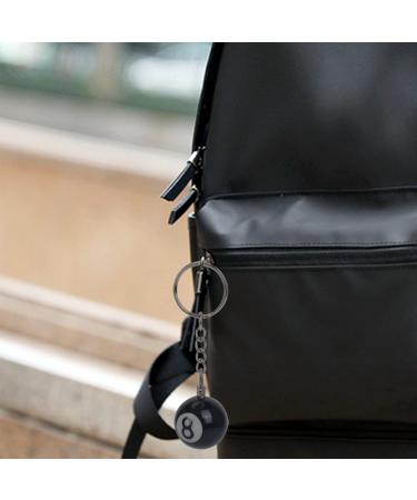 Aboiledy 2 Pieces Billiard Ball Keychain Creative Black 8 Ball Key Ring for Happiness | 25mm Plastic Keychain for Pool Enthusiasts - Buy Online on SooperMarket.com