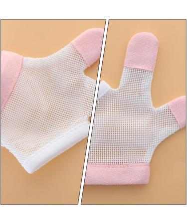 4 Pairs GLEAVI Infant Ring Biting Gloves & Thumb Protectors - Pink Kids Finger Stop Guard (12X10.5CMx4pcs) - Buy Online on SooperMarket.com