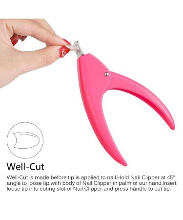 Dr.nail Acrylic Nail Clipper - Professional False Nails Cutter and Trimmer - Pink - Buy Online on SooperMarket.com