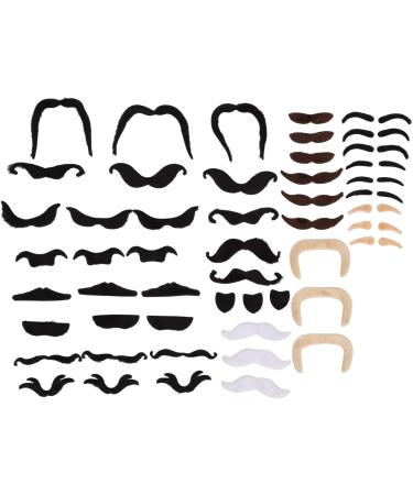 Fake Eyebrow Beard Set Short Flannel Artificial Eyebrow and Moustache Easy to Apply Soft Material Application Occasion Applicable People - Buy Online on SooperMarket.com