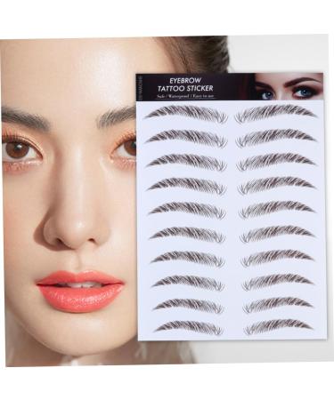 Gogogmee Hair-like Eyebrows 4pcs Eyebrow Stickers Tool Stickers Eyebrow Transfers Stickers Water Transfer Eyebrow Sticker 6d 21x15cm Brown - Buy Online on SooperMarket.com