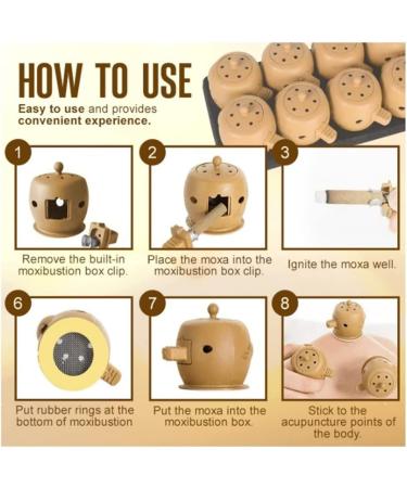 Moxa Cupping Acupuncture Detox Set - 2022 Best Moxa Stick Acupoint Massage Smoke Free Moxibustion Cupping Therapy Set Reusable Moxibustion Tube Improve Your Health - Buy Online on SooperMarket.com