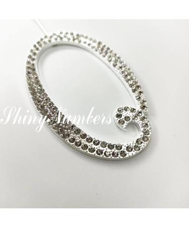 ENSTAB 0-9 Cake Decoration - Shiny Silver Rhinestone Happy Birthday & Anniversary Cake Topper - Buy Online on SooperMarket.com