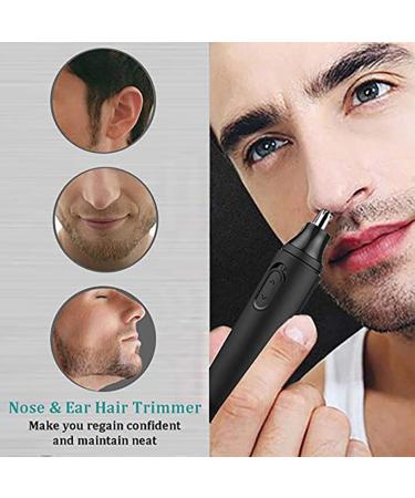 Ear and Nose Hair Trimmer for Men - Stainless Steel Waterproof Dual Edge Blades Mute Motor with Cleaning Brush - Buy Online on SooperMarket.com