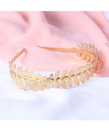 Luoem Tiara for Bride Crown Hair Band Headband Goddess (Gold) - Buy Online on SooperMarket.com