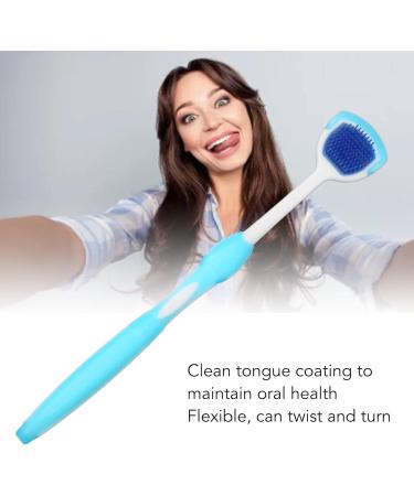 10-Piece Tongue Scraper Set - Long Handle Ergonomic Silicone Cleaning Brush for Oral Health & Fresh Breath - Blue - Buy Online on SooperMarket.com