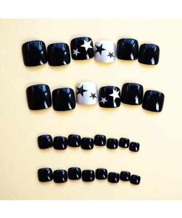Decorative nail patch night star toenail patch fake nails wears nail patch finished product 24 nail patch with white toenail patch. - Buy Online on SooperMarket.com