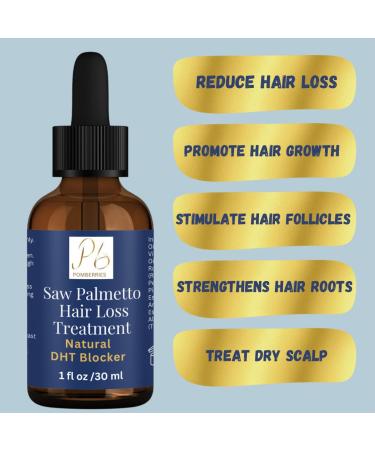 Saw Palmetto Hair Loss Treatment - Essential Oils for Hair Growth Strengthen Roots & Reduce Hair Loss - Buy Online on SooperMarket.com