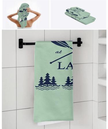 PakiInno Lakepak1381 Towel Set - Life is Better at The Lake Design - Soft & Absorbent Fluffy Towels for Sports, Travel & Fitness - 30x60+16x28+13x13 Inch - Buy Online on SooperMarket.com