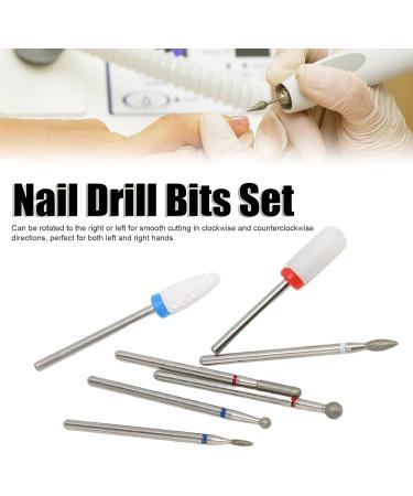 Acrylic Gel Nail Bit Kit Cuticle Remover Ceramic Nail Drill Bits Set Manicure Pedicure for Salon - Buy Online on SooperMarket.com
