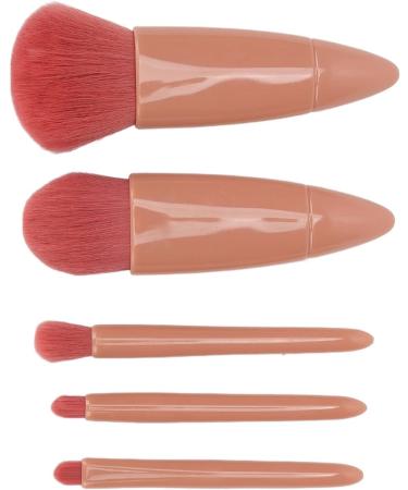 5pcs Makeup Brush Portable Complete Mirror Cosmetic Brushes Kit Sets Set Eyeshadow Loose Setting Powder - Buy Online on SooperMarket.com