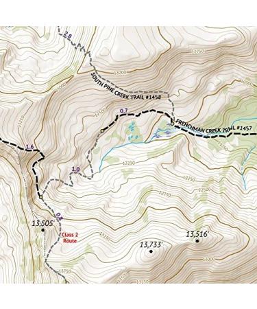 Colorado 14ers Map Series 7 of 16: Columbia, Harvard, Belford, Huron, Missouri, Oxford - Buy Online on SooperMarket.com