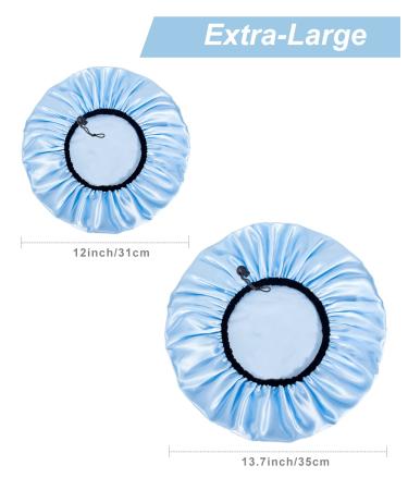 Auban Adjustable Extra Large Shower Cap for Women - Reusable Waterproof Hair Cap in 3 Colors - Buy Online on SooperMarket.com