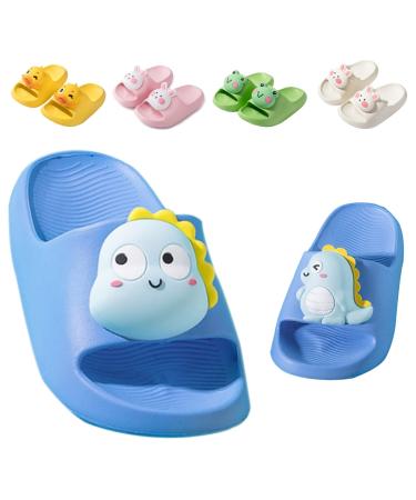 Flat-gripbound children flat summer slippers boy girls shower bathing shoes beach mules slippers parent-child sandals light anti-slip bathing flaps blue 762 23 (label size 150mm)