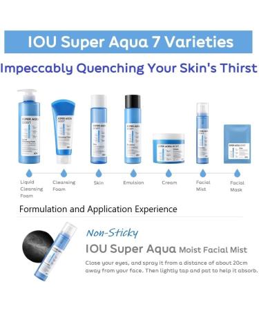 WELCOS IOU Super Aqua Moist Mist - Intensive Hydrating Mist with Hyaluronic Acid | Korean Skin Care | 120ml - Instant Moisture & Soothing Nourishment - Buy Online on SooperMarket.com