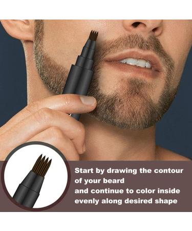 Beard Pen Beard Filler Pencil Beard Pencil Filler for Men Beard Pencil Filler For Men with Bristle Beard Brush Easily Fill and Define Your Beard with Beard Pencil Filler for Men (Brown) - Buy Online on SooperMarket.com