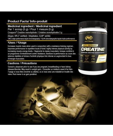 PVL Creapure Creatine - 100% Pure German Creatine monohydrate Powder - 82 Servings - 410 g - Buy Online on SooperMarket.com