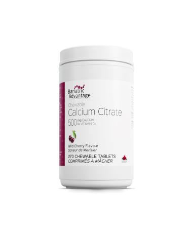 Bariatric Advantage Calcium Citrate Chewable Tablets - Wild Cherry Flavor - 270 Chewable Tablets