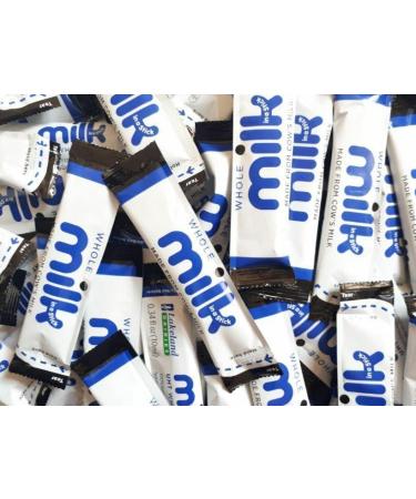 120 x Lakeland Dairies Milk In A Stick - UHT Whole Milk Sachets - 10ml each. Full Fat. Ideal For Travel Airplanes and Hotels