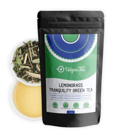 Udyan Tea Lemongrass Tranquillity Green Tea with Mint 100g (40 Cups) | Handpicked Natural Ingredients | Calms Your Body & Mind | Enhances Focus and Clarity