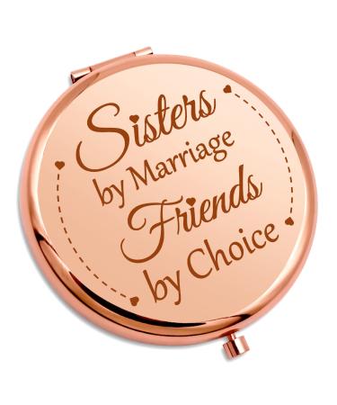 Sister In Law Gifts Wedding Gifts For Women Pocket Makeup Mirror Bridal Shower Gifts Friendship Gifts For Stepsister Bridesmaid Bride Compact Makeup Mirror Bonus Sister Gift Birthday Gifts