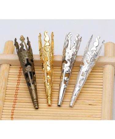 ARTIBETTER 100pcs Flower Bead Caps - Tibetan Style Metal Filigree Cones for DIY Jewelry Making (Golden) - Buy Online on SooperMarket.com