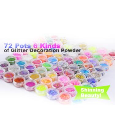 Ardisle 72 Loose GLITTER Eye shadow Face Body Painting Craft Nail Art Holographic Dust