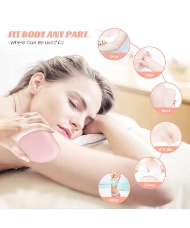 Reusable Crystal Hair Eraser for Women and Men - Painless Exfoliation Tool - Pink - Buy Online on SooperMarket.com