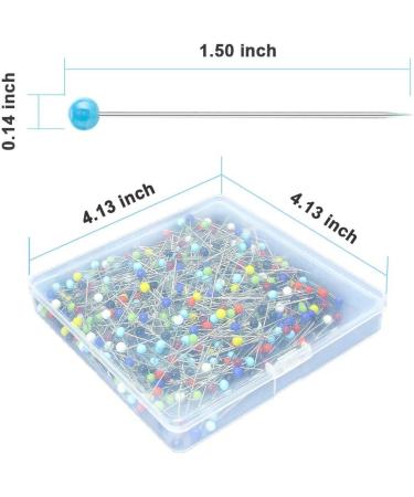 500PCS Colorful Ball Glass Head Sewing Pins - 1.5inch Straight Quilting Pins for Dressmaker, Jewelry DIY, Craft Projects | Sunenlyst - Buy Online on SooperMarket.com