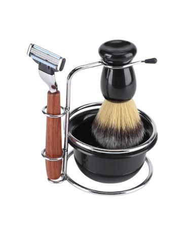 NDNCZDHC 4-piece shaving set 4-in-1-shaving brush set for men including manual razor stainless steel stand holder shaving brush and shaving bowl for men wet rasur-shaving set