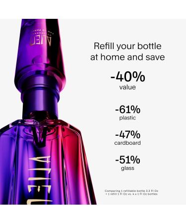 MUGLER Alien Hypersense - Eau de Parfum - Women's Fragrance - Floral & Woody - With Green Mandarin Pear Accord Jasmine & Cashmere - Long Lasting Perfume 3 Fl Oz (Pack of 1) - Buy Online on SooperMarket.com
