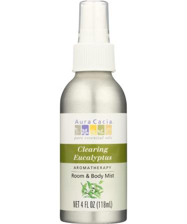 Aura Cacia Room & Body Mist Clearing Eucalyptus 4 fl oz Liquid Pack of 3