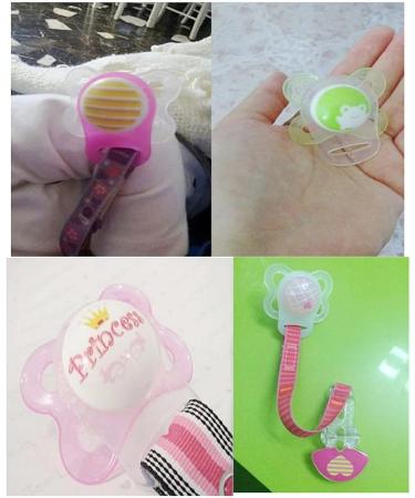 12pcs Transparent Silicone Button Pacifier Holder Clips for Baby MAM Soother - Buy Online on SooperMarket.com