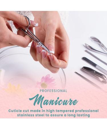 Professional Nail Scissors - Extra Fine Stainless Steel Smoke Shears with Leather Case for Toenails & Fingernails - Buy Online on SooperMarket.com