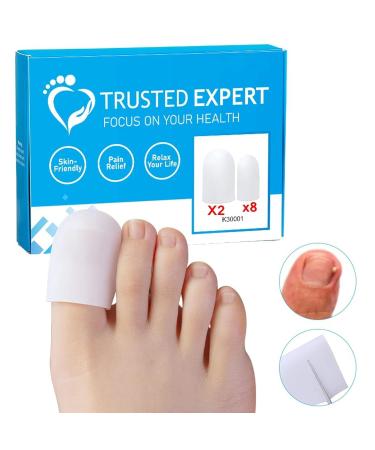 10 Pairs Silicone Toe Cushion Tubes - Adjustable Pain Relief & Protection for Ingrown Toenail, Callus, Corns - Prevent Rubbing & Toe Problems - Buy Online on SooperMarket.com