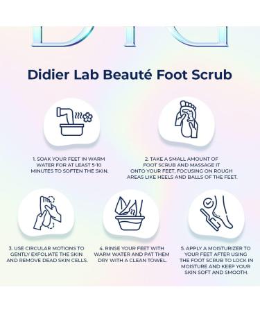 Didier Lab Beaut Premium Foot Scrub - Natural Ingredients for Exfoliation, Cleansing, and Moisturizing - 260g - Buy Online on SooperMarket.com