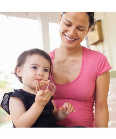 Buy BPA-Free Silicone Baby Toy Grasping Toy & Teething Ring - Safe Apricot Color for Infants - Buy Online on SooperMarket.com