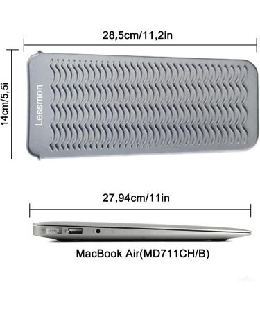 Heat-Resistant Silicone Mat Bag for Curly Bars & Hair Tools | 28.5 cm x 14 cm | Gray - Buy Online on SooperMarket.com