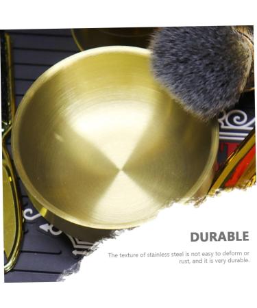 Angoily Stainless Steel Shaving Cream Bowl - 304 Marble Deep Container Tool for Men - Buy Online on SooperMarket.com