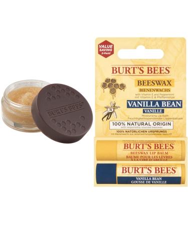 Burt's Bees 100 percent natural nourishing lip peeling 7.08 g & lip balm excellent-performance ratio with the double pack consisting of two of the most important 100% natural nourishing lip peeling bundle with lip balm