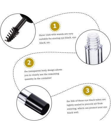 IMIKEYA 20pcs Empty Eyelashes Lip Gloss Transparent Mascara Tubes Reusable Mascara Bottles Miss Filling - Buy Online on SooperMarket.com