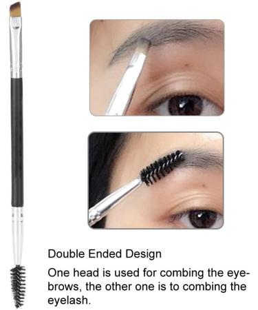 Salmue Double-Sided Eyebrow Pin & Brush Set | Eyebrow Comb & Spiral Lash Brush for Precision Grooming - Buy Online on SooperMarket.com