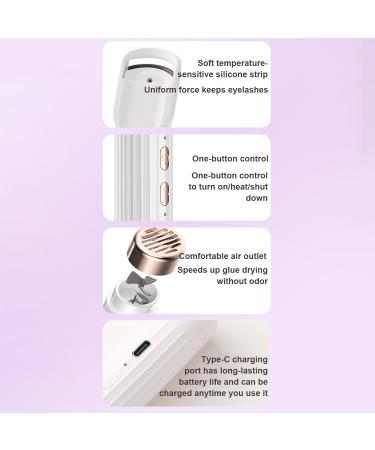 Heated Eyelash Curler - Rechargeable Lash Styler Lash for Eyelash Styling | Eyelash Curling Heater for Outgoing Working Dates Daily Commutes With Fan - Buy Online on SooperMarket.com