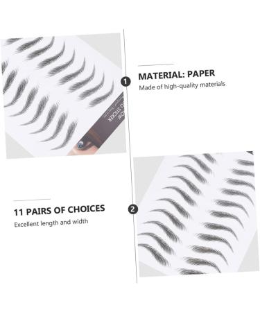 FOYTOKI 3 Sheets false eyebrows for men Transfer stickers stickers eyebrow peel off black 21x15cm Black 2 - Buy Online on SooperMarket.com