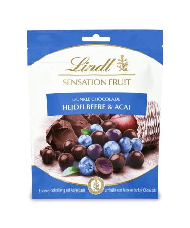 Lindt chocolate sensation fruit blueberry and acai |150 G |Dark fine cooker chocolate ball with exquisite fruit filling on apple base |Praline gift |Chocolate gift blueberry & acai