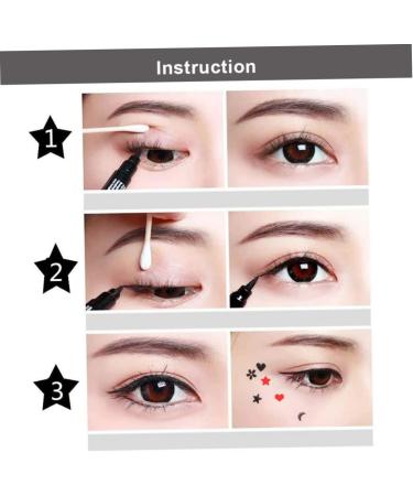 Eyeliner Stamp 2 in 1 Double-Head Waterproof Liquid Eyeliner Pen Make-Up Tool Black Heart Liquid Eyeliner - Buy Online on SooperMarket.com