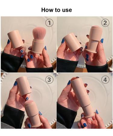 Dajidafu Makeup Brush Retractable Loose Powder Contouring Cosmetic Brushes Short Soft Artificial Fiber Replacement Beauty Make Up Tool Type 4 - Buy Online on SooperMarket.com